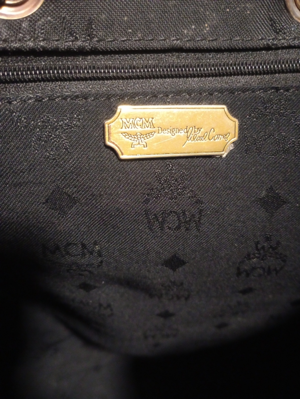 MCM Black Visetos Nylon Drawstring Backpack - Picture 13 of 16